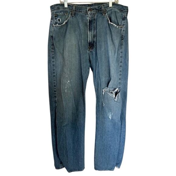 Polo Ralph Lauren Men’s Light Wash Jeans Thompson Loose Distressed Fit 38x32 - Picture 1 of 12